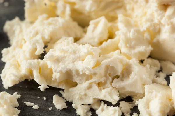 Ham organik beyaz beyaz peynir — Stok fotoğraf