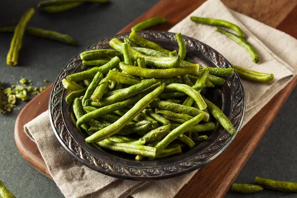 Nutriție sănătoasă deshidratată Chips Green Bean — Fotografie, imagine de stoc