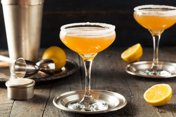 Rinfrescante cocktail alcolico Sidecar — Foto Stock