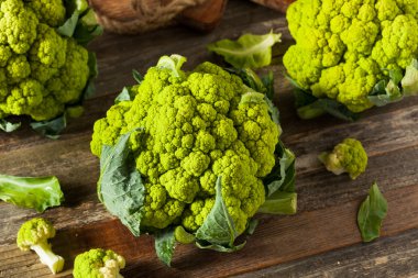 Raw Organic Green Broccoli Cauliflower clipart