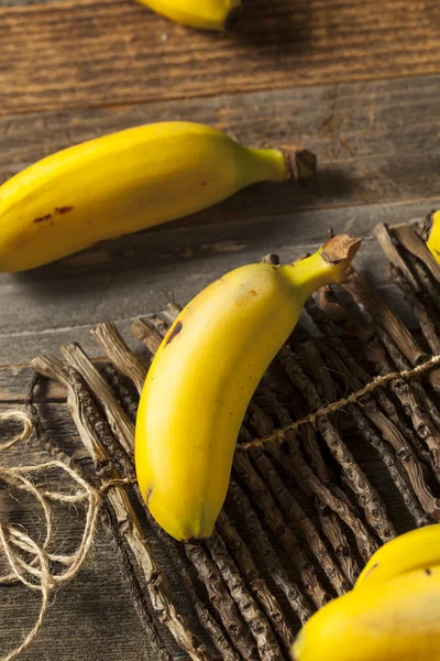 Nyers szerves sárga baba banán — Stock Fotó