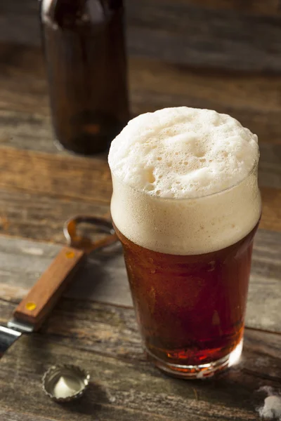 Refreshing Brown Ale Beer — Stock Photo, Image