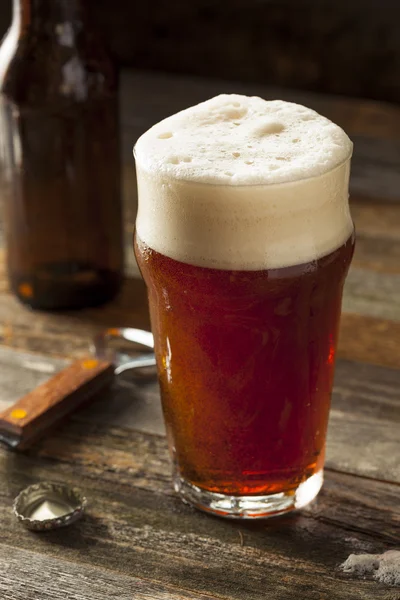 Refreshing Brown Ale Beer — Stock Photo, Image