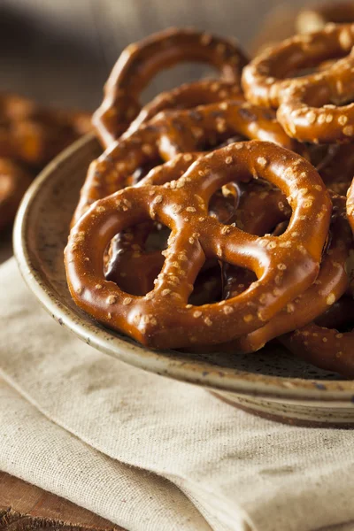 Healthy Salty Baked Pretzels — Stock Photo, Image