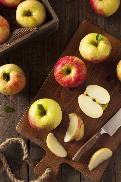 Manzanas crujientes orgánicas crudas — Foto de Stock