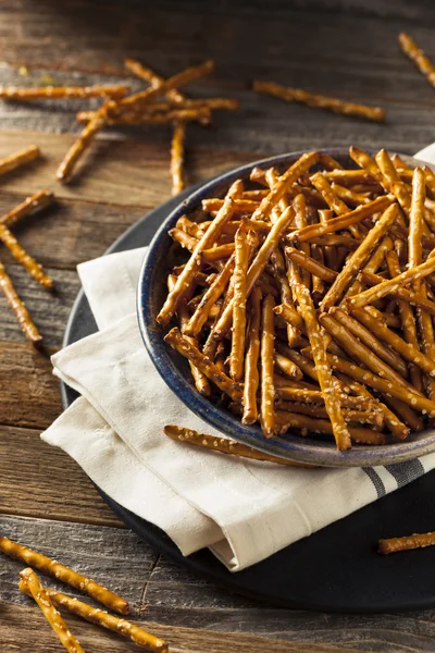 Healthy Salty Baked Pretzel Sticks — Stock Photo, Image