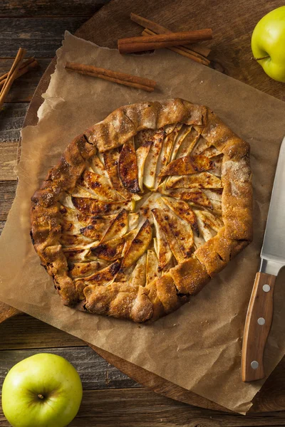 Homemade Cinnamon Sugar Apple Galette — Stock Photo, Image