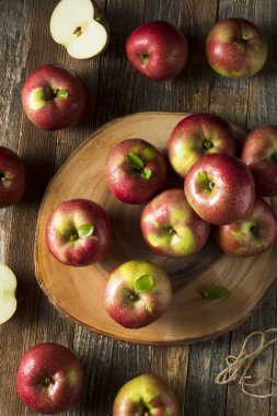 Raw Organic Red Mcintosh Apples clipart