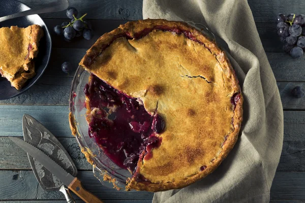 Homemade Sweet Concord Grape Pie — Stock Photo, Image