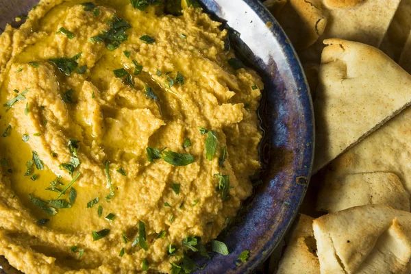 Zelfgemaakte Griekse pompoen Hummus — Stockfoto