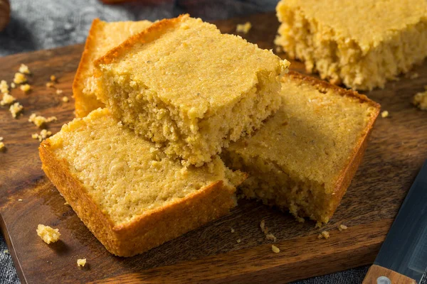 Pão Milho Caseiro Doce Pronto Para Comer — Fotografia de Stock