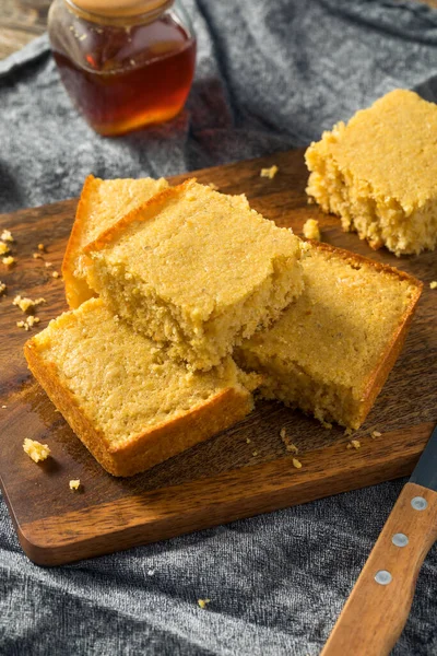 Pão Milho Caseiro Doce Pronto Para Comer — Fotografia de Stock