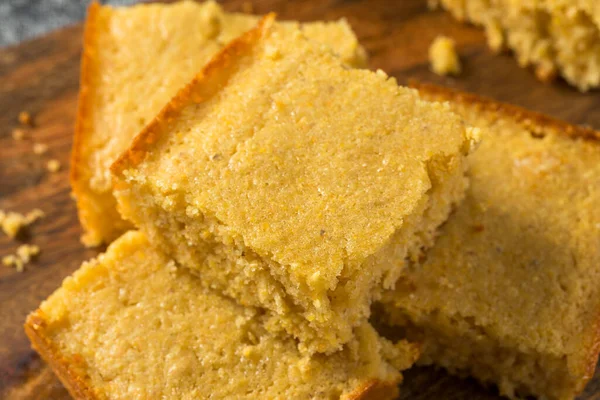 Pão Milho Caseiro Doce Pronto Para Comer — Fotografia de Stock