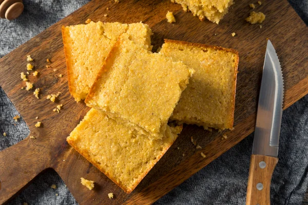 Pão Milho Caseiro Doce Pronto Para Comer — Fotografia de Stock