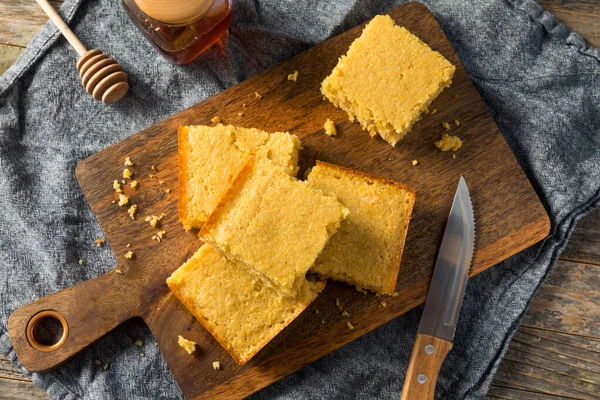 Pão Milho Caseiro Doce Pronto Para Comer — Fotografia de Stock