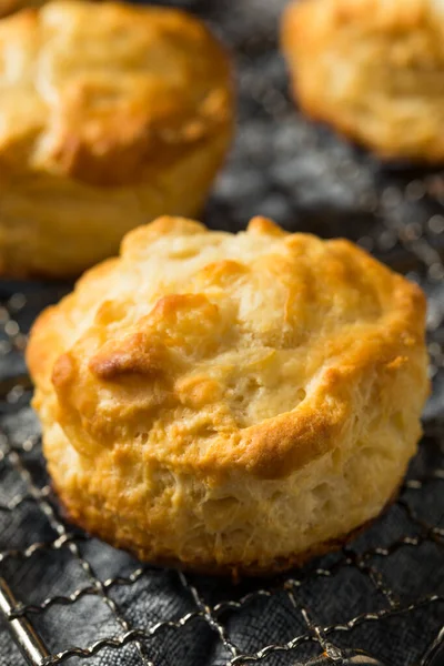 Biscuits Babeurre Écailleux Faits Maison Prêts Manger — Photo