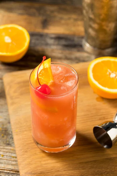 Uppfriskande Sex Stranden Cocktail Med Orange Och Grenadine — Stockfoto