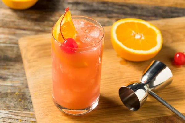 Uppfriskande Sex Stranden Cocktail Med Orange Och Grenadine — Stockfoto