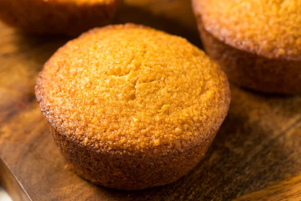 Homemade Warm Cornbread Muffins Ready Eat — Stock Photo, Image