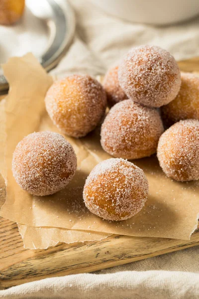 Homemade Fried Cake Donut Holes Sugar Ready Eat — Stock Photo, Image