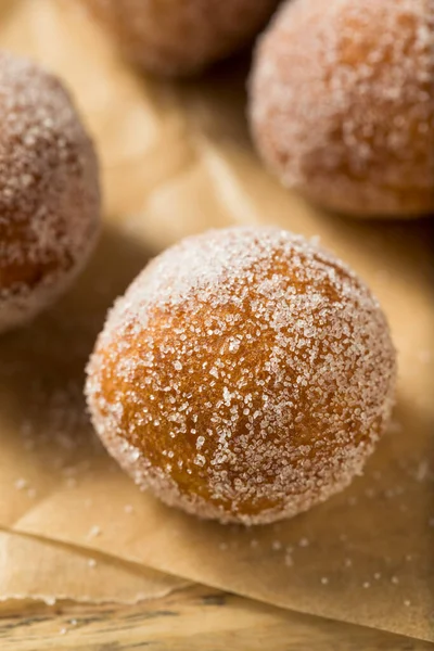 Homemade Fried Cake Donut Holes Sugar Ready Eat — Stock Photo, Image