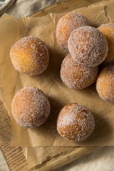Homemade Fried Cake Donut Holes Sugar Ready Eat — Stock Photo, Image
