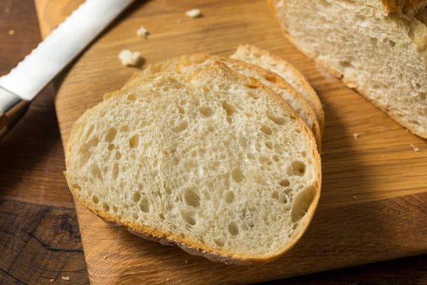 Domácí Bio Nakrájené Kyselé Těsto Chléb Připraven Jídlu — Stock fotografie