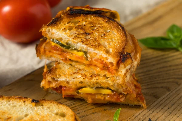 Sandwich Veggie Ratatouille Caseiro Com Tomate Squash — Fotografia de Stock