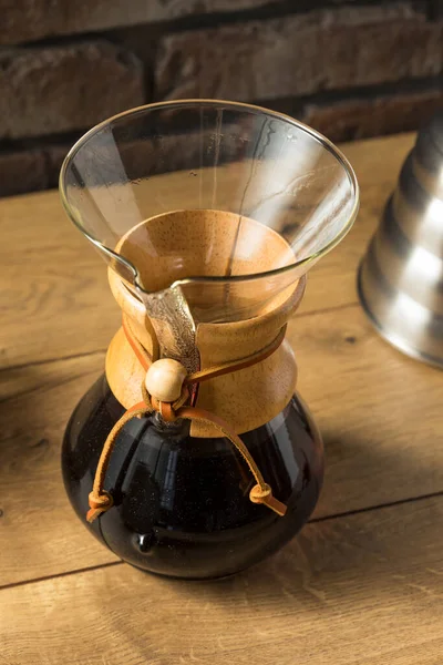 Domácí Nalít Přes Kávu Připraven Pití — Stock fotografie