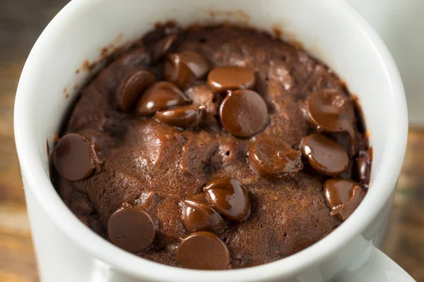 Homemade Chocolate Microwave Mug Brownie Ready Eat — Stock Photo, Image