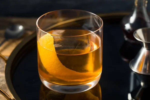 Cóctel Gratuito Lujo Con Licor Bourbon Naranja —  Fotos de Stock