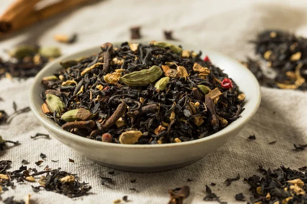 Baharatlı Kuru Organik Chai Black Tea — Stok fotoğraf