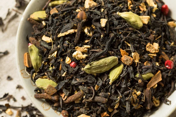 Baharatlı Kuru Organik Chai Black Tea — Stok fotoğraf