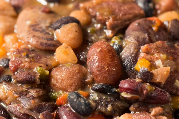 Hemlagade Grillade Bakade Bönor Skål — Stockfoto