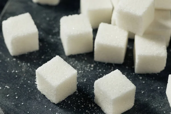 Süße Weiße Bio Zuckerwürfel Bündel — Stockfoto