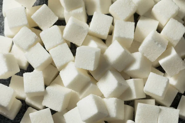 Dulce Orgánica Cubos Azúcar Blanco Racimo —  Fotos de Stock