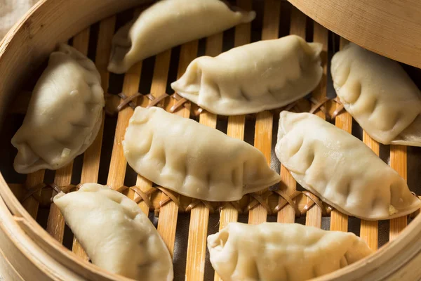 Dumplings Porc Cuits Vapeur Faits Maison Prêts Manger — Photo