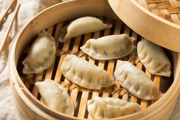 Bolinhos Porco Cozidos Vapor Caseiros Prontos Para Comer — Fotografia de Stock