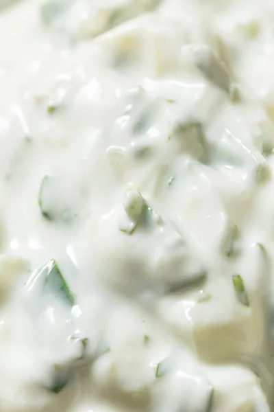 Homemade Greek Tzatziki Sauce Dill Cucumber — Stock Photo, Image