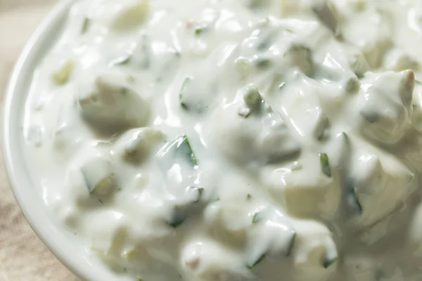 Homemade Greek Tzatziki Sauce Dill Cucumber — Stock Photo, Image