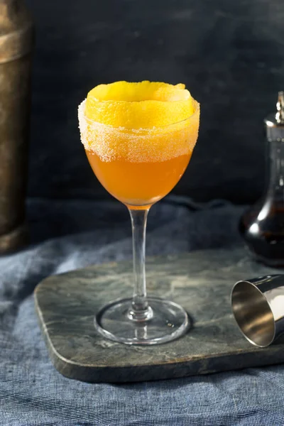 Cocktail Brandy Crusta Alcolico Con Zucchero Limone — Foto Stock