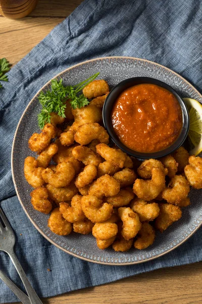 Hausgemachte Frittierte Popcorn Garnelen — Stockfoto