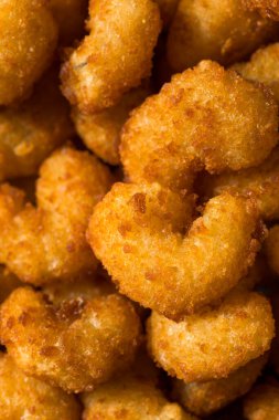 Ev yapımı Kızarmış Patlamış Mısır Karidesi Yemeye Hazır