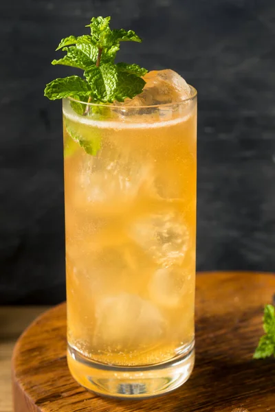 Drank Alcoholist Lijden Bourbon Cocktail Met Limoen Gember Bier — Stockfoto