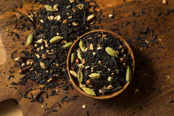 Biologische Dry Chai Tea Mix Een Schaal — Stockfoto