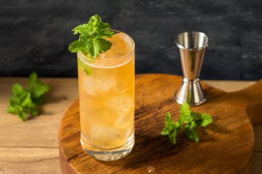 Boozy Alcoholic Suffering Bourbon Cocktail with Lime and Ginger Beer clipart