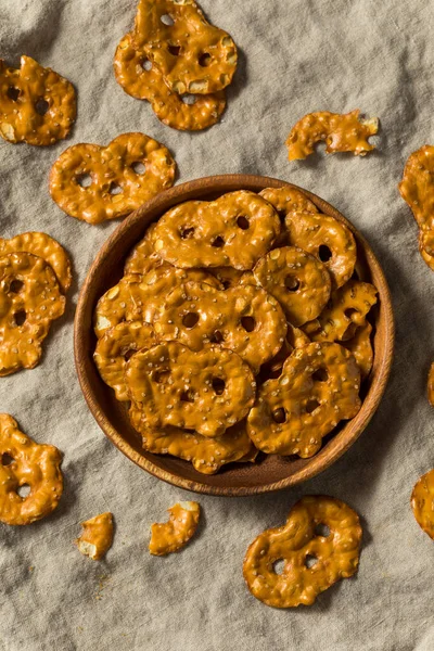 Zelfgemaakte Zoute Pretzel Chips Klaar Eten — Stockfoto