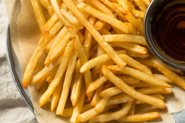 Homemade Malt Vinegar French Fries Sea Salt — Stock Photo, Image