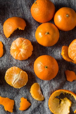 Çiğ Turuncu Organik Clementine Meyvesi Yemeye Hazır