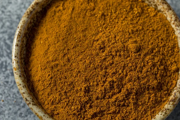 Raw Brown Organic Ground Cumin Spice Een Schaal — Stockfoto